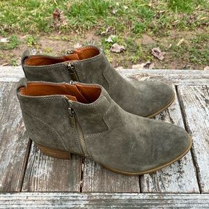 Lucky Brand Olive Grey Booties